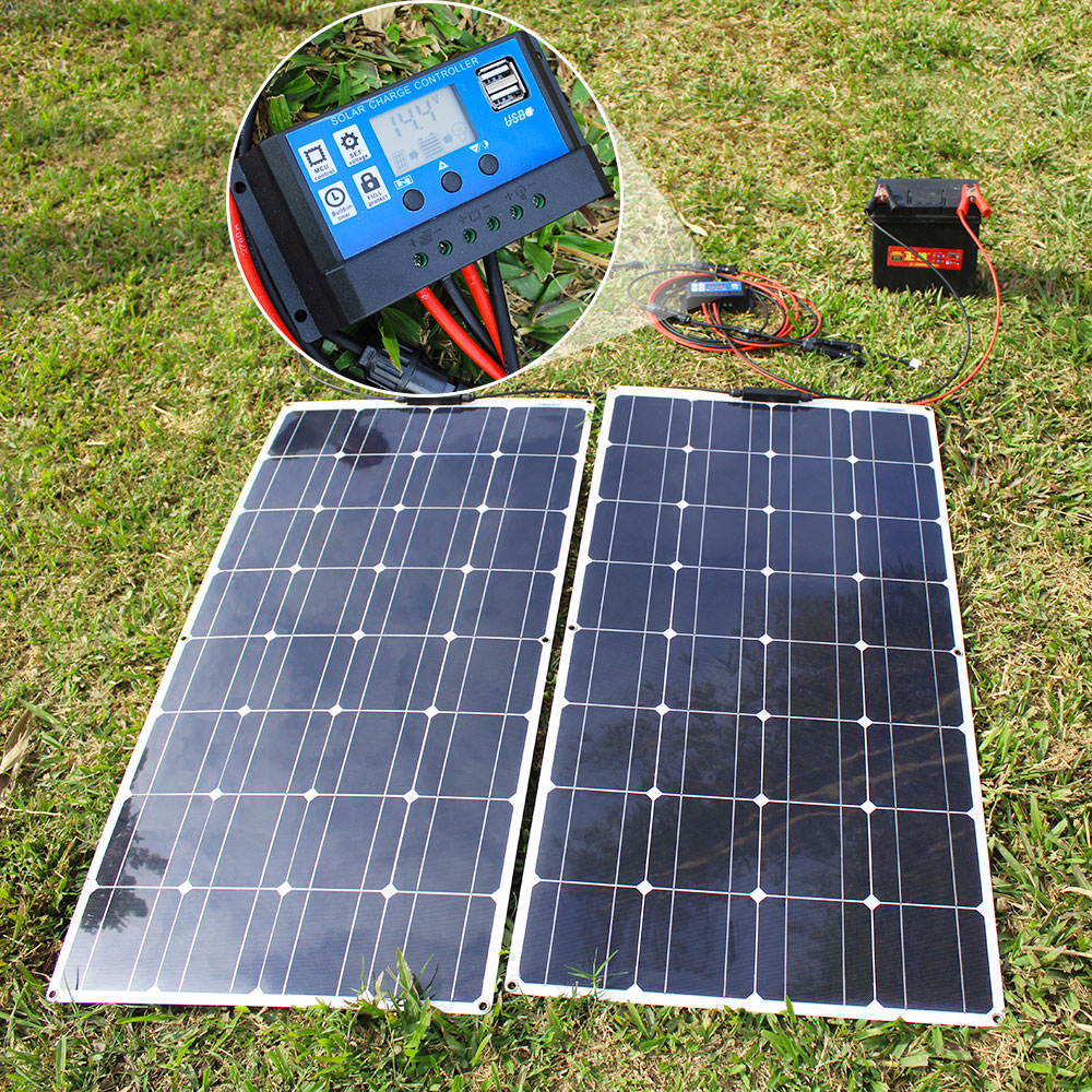 Solar Panel 200W - Panel Słoneczny 100W 200W 12V Monokrystaliczny