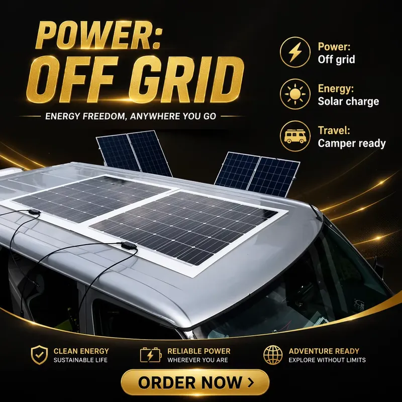 Solar Panel - Ultralekki, elastyczny panel słoneczny, cienki, zakrzywiony