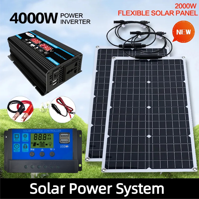 Solar Panel 200W - System energii słonecznej 2000W 110V/220V, panel