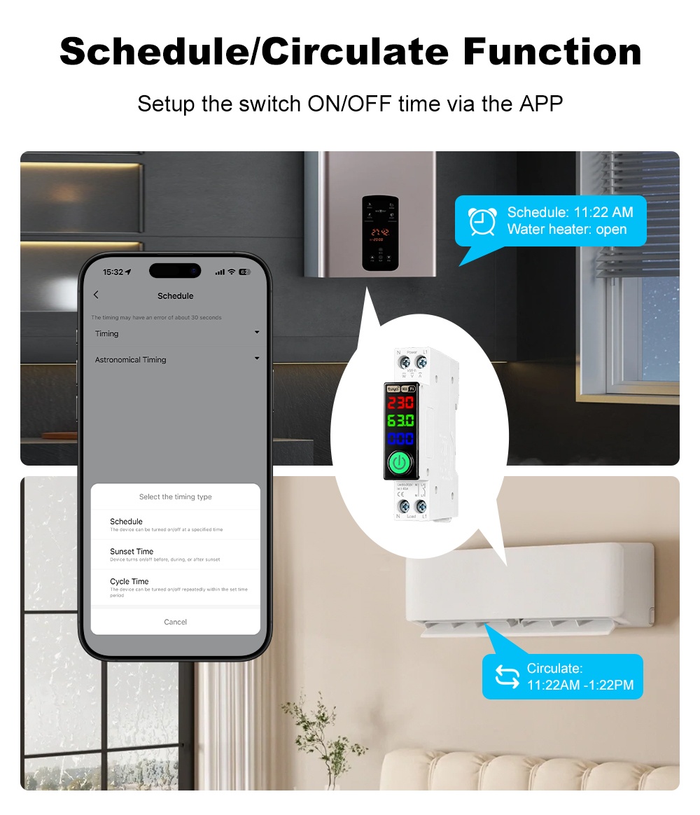 Wyłącznik WiFi Manhot z wyświe – Energy Monitor Meter recenzja i cena